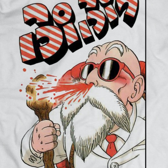 Dragon Ball Master Roshi Funny Bloody Nose Tee - Picture 2 of 2